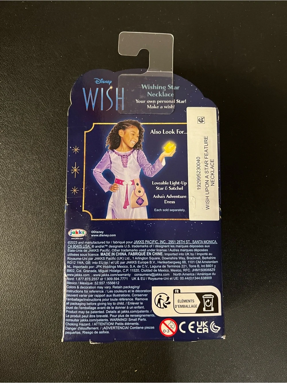 Disney's Wish Wishing Star Necklace with Light Up Feature New Sealed